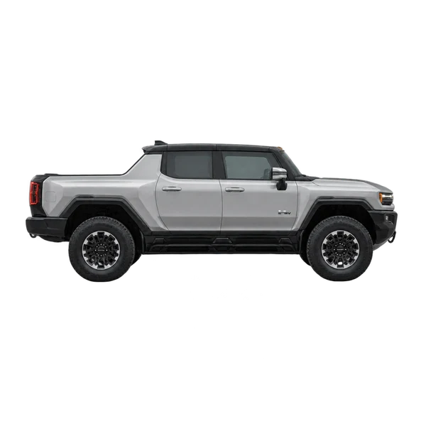 GMC Hummer EV Pickup 2023 argent, vue profil (tourné vers la droite)