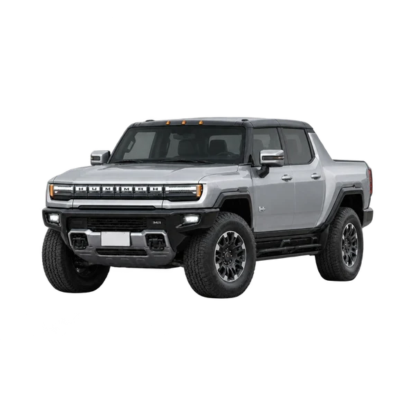 GMC Hummer EV Pickup 2024 argent, vue trois-quarts avant (orienté vers la gauche)