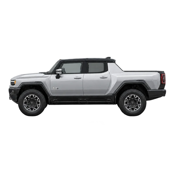 GMC Hummer EV Pickup 2024 argent, vue côté (vers la gauche)