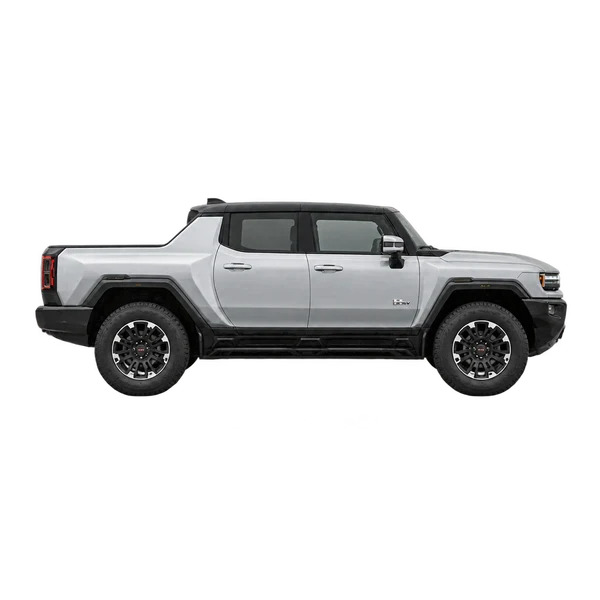 GMC Hummer EV Pickup 2025 argent, vue profil (tourné vers la droite)