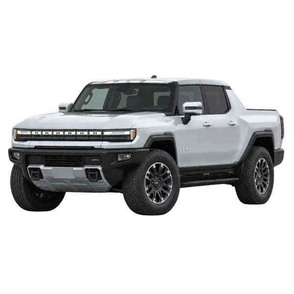 GMC Hummer EV Pickup 2026 argent, vue trois-quarts avant (orienté vers la gauche)