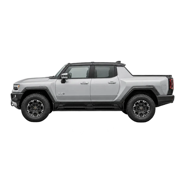 GMC Hummer EV Pickup 2027 argent, vue côté (vers la gauche)