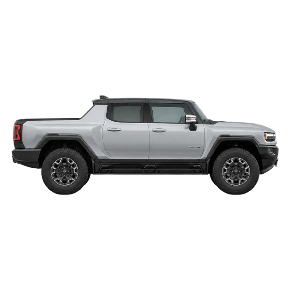 GMC Hummer EV Pickup 2027 argent, vue profil (tourné vers la droite)