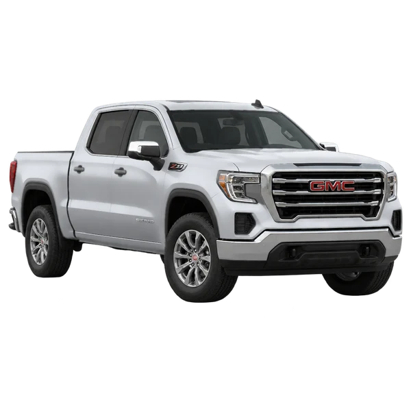 GMC Sierra 1500 2021 argent, vue trois-quarts avant (orienté vers la gauche)
