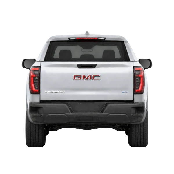 2025 GMC Sierra EV in Silber, Ansicht: Heck