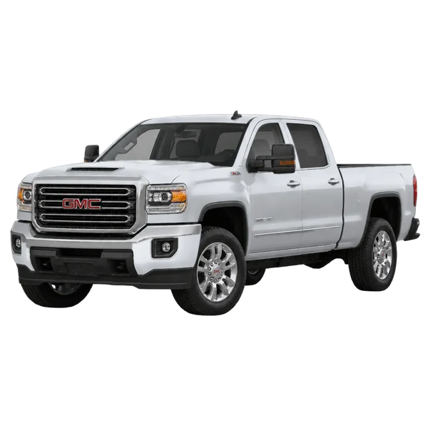 2019 GMC Sierra HD in Silber, Ansicht: Dreiviertelansicht vorne (nach links gerichtet)