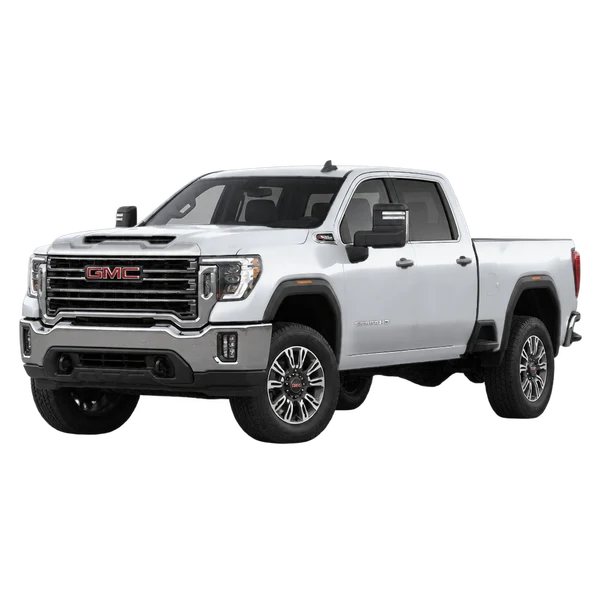 2023 GMC Sierra HD in Silber, Ansicht: Dreiviertelansicht vorne (nach links gerichtet)