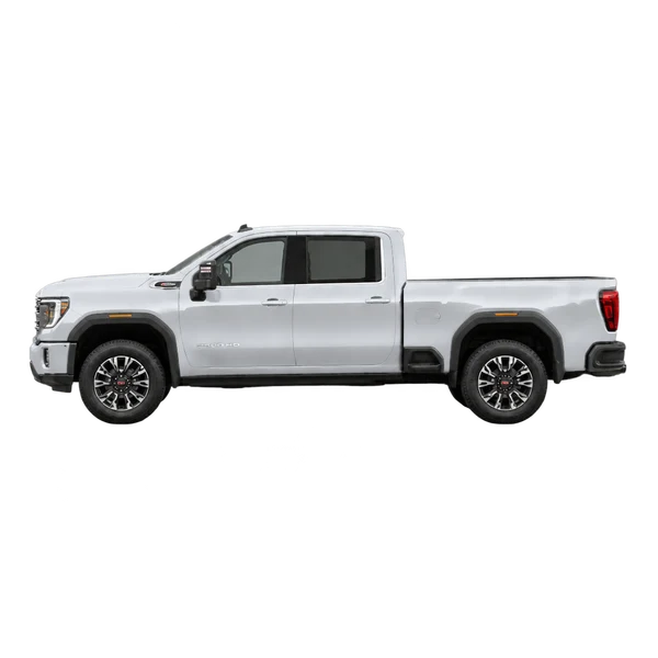 2023 GMC Sierra HD in Silber, Ansicht: Seite (nach links gerichtet)