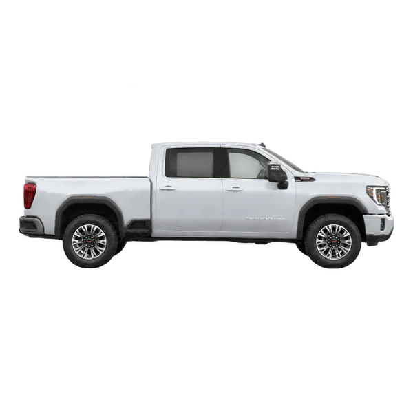 2023 GMC Sierra HD in Silber, Ansicht: Seite (nach rechts gewandt)