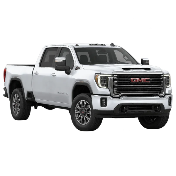 2025 GMC Sierra HD in Silber, Ansicht: Dreiviertelansicht vorne (nach links gerichtet)
