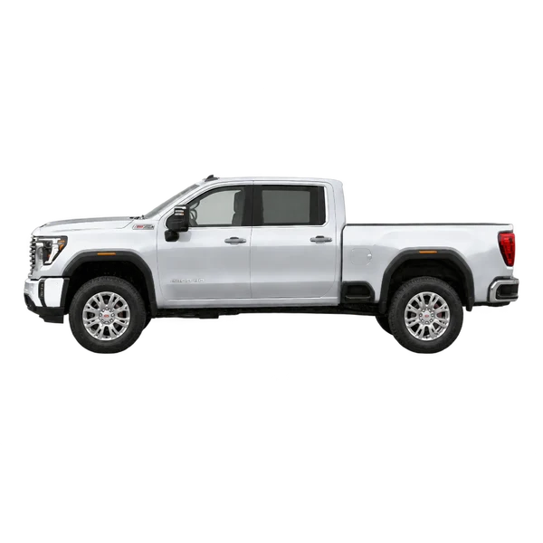 2025 GMC Sierra HD in Silber, Ansicht: Seite (nach links gerichtet)