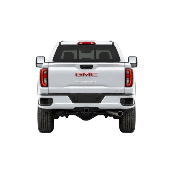 2027 GMC Sierra HD in Silber, Ansicht: Heck