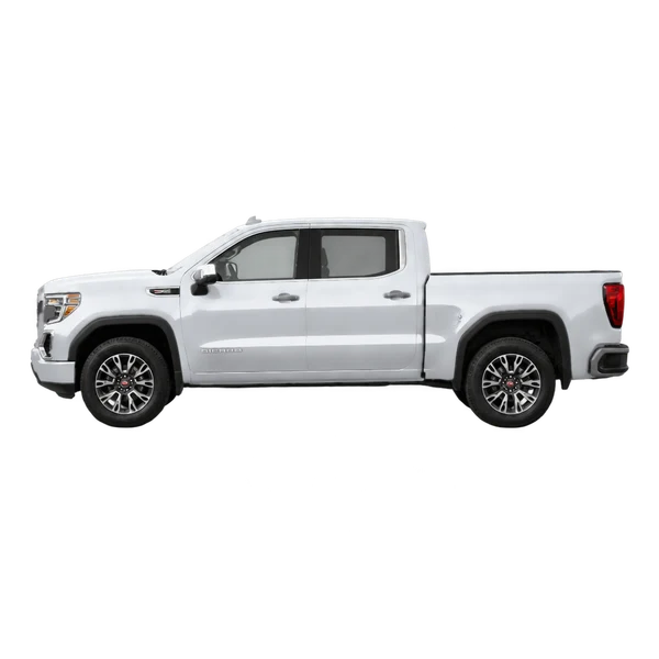 GMC Sierra Limited 2022 argent, vue côté (vers la gauche)