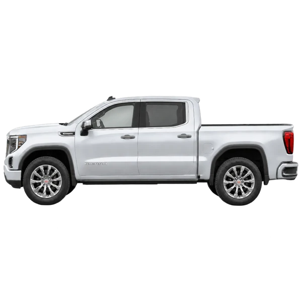 GMC Sierra Limited 2023 argent, vue côté (vers la gauche)