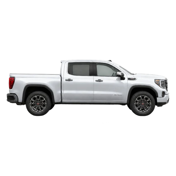 GMC Sierra Limited 2025 argent, vue profil (tourné vers la droite)