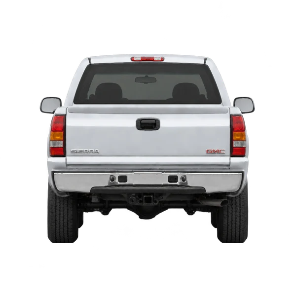 シルバーの2000 GMC Sierra（リアビュー）
