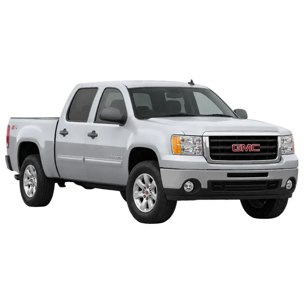 GMC Sierra 2014 en plateado, vista frontal tres cuartos (hacia la izquierda)