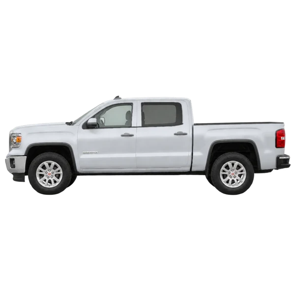 GMC Sierra 2019 prata, vista lateral (voltada para a esquerda)