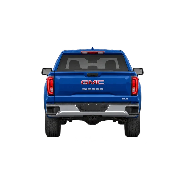 GMC Sierra 2021 bleu, vue arrière