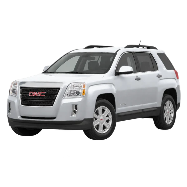 GMC Terrain 2016 باللون فضي، منظر منظر أمامي بزاوية ثلاثة أرباع (متجه لليسار)