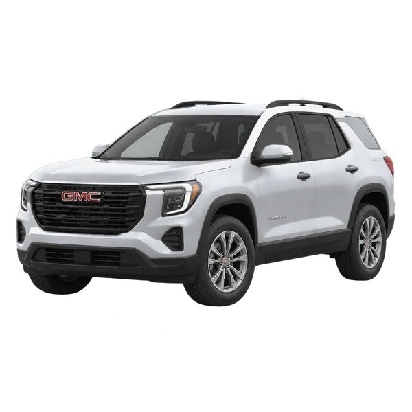 2025 GMC Terrain in Silber, Ansicht: Dreiviertelansicht vorne (nach links gerichtet)