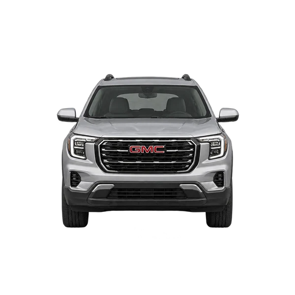 GMC Terrain 2027 باللون فضي، منظر أمامي