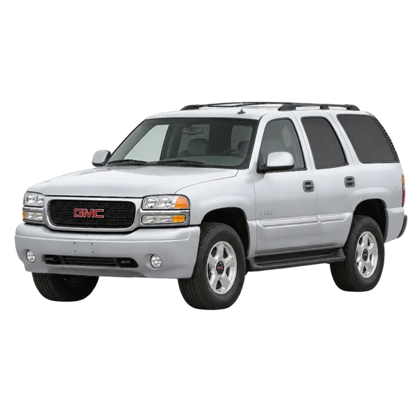 2000 GMC Yukon in Silber, Ansicht: Dreiviertelansicht vorne (nach links gerichtet)