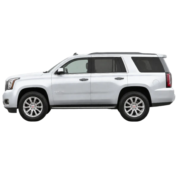 GMC Yukon 2020 prata, vista lateral (voltada para a esquerda)