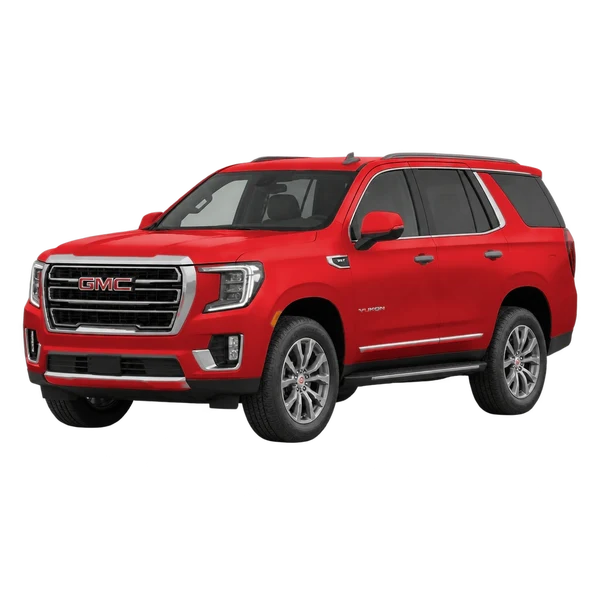 2021 GMC Yukon in rot, Ansicht: Dreiviertelansicht vorne (nach links gerichtet)