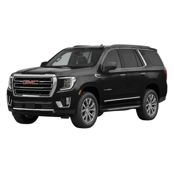 2023 GMC Yukon in schwarz, Ansicht: Dreiviertelansicht vorne (nach links gerichtet)