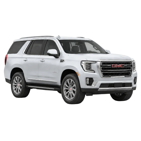 2027 GMC Yukon in Silber, Ansicht: Dreiviertelansicht vorne (nach rechts)