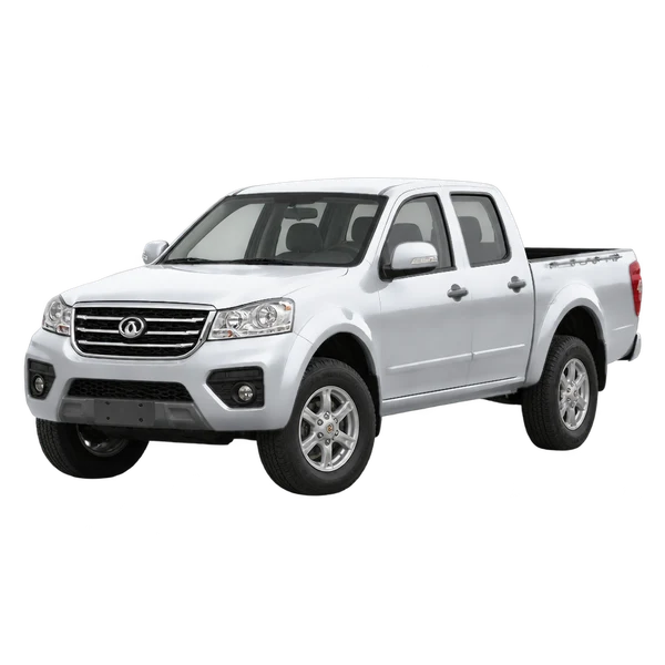 Great Wall Wingle 2019 باللون فضي، منظر منظر أمامي بزاوية ثلاثة أرباع (متجه لليسار)
