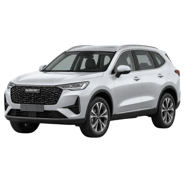 Haval H6 2024 prata, vista dianteira em três quartos (voltada para a esquerda)