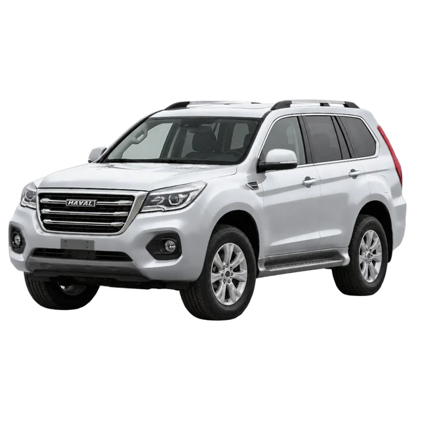 2021 Haval H9 in Silber, Ansicht: Dreiviertelansicht vorne (nach links gerichtet)
