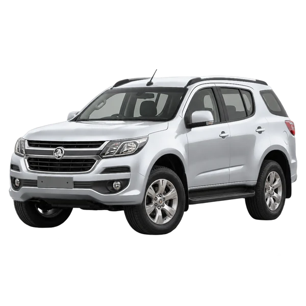 Holden Trailblazer 2019 prata, vista dianteira em três quartos (voltada para a esquerda)