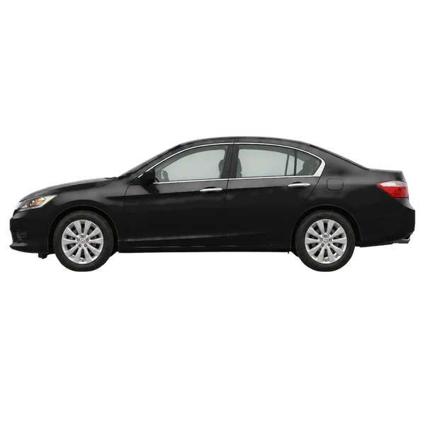 Honda Accord 2014 preto, vista lateral (voltada para a esquerda)