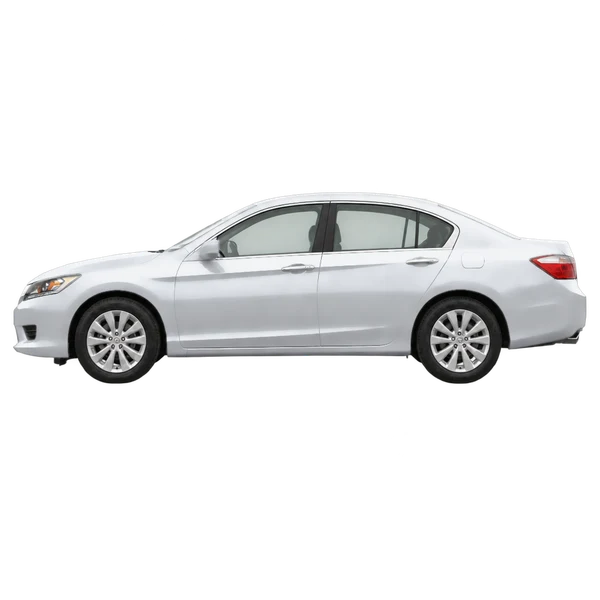 Honda Accord 2014 en plateado, vista lateral (mirando a la izquierda)