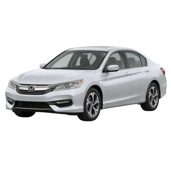 Honda Accord 2016 prata, vista dianteira em três quartos (voltada para a esquerda)