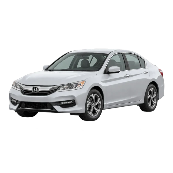 Honda Accord 2017 prata, vista dianteira em três quartos (voltada para a esquerda)