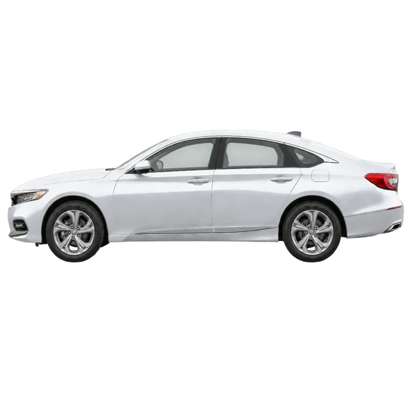 Honda Accord 2018 prata, vista lateral (voltada para a esquerda)