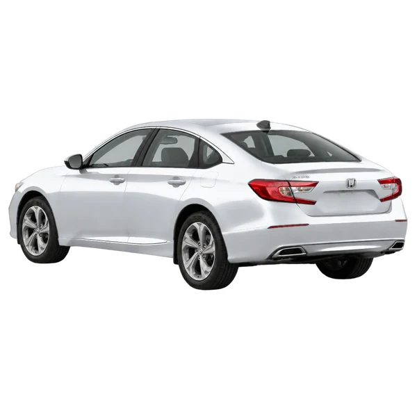 2021 Honda Accord in Silber, Ansicht: Dreiviertelansicht von hinten (nach links gerichtet)