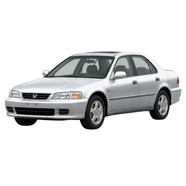 Honda Ascot 1997 prata, vista dianteira em três quartos (voltada para a esquerda)