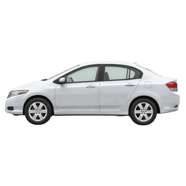 2012 Honda City in Silber, Ansicht: Seite (nach links gerichtet)