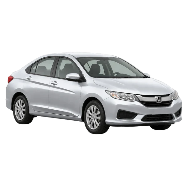 シルバーの2016 Honda City(フロントスリークォーター(左向き)ビュー)