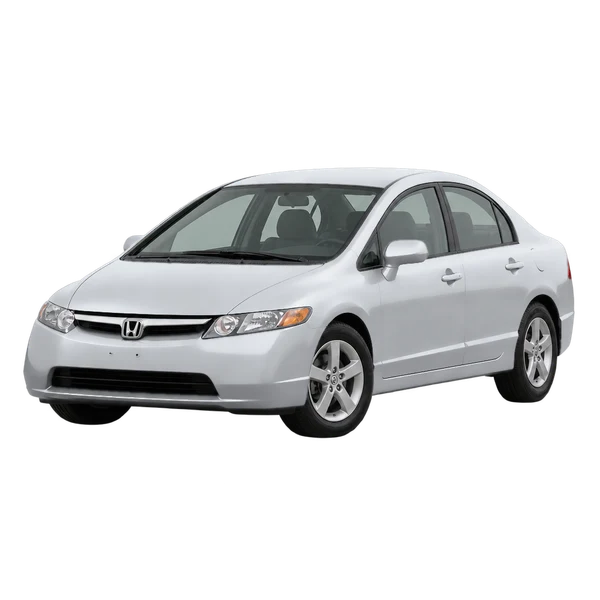 silver 2006 Honda Civic front three-quarter (facing left) view