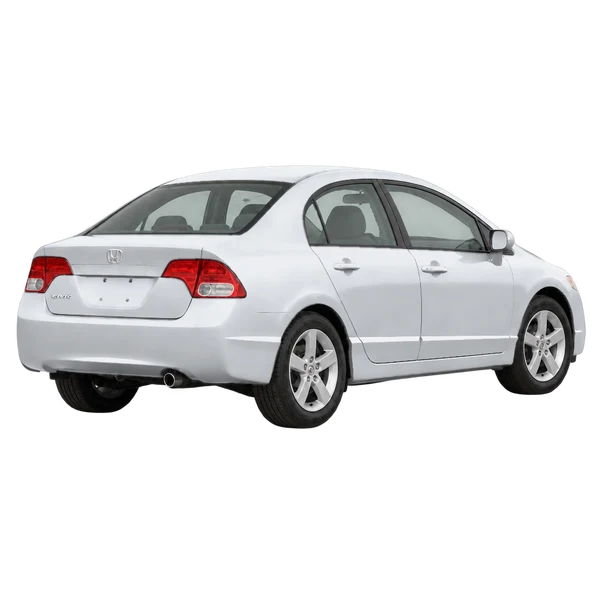 silver 2006 Honda Civic rear three-quarter (facing right) view