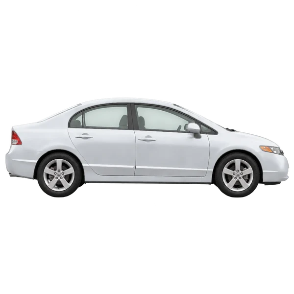 silver 2006 Honda Civic side (facing right) view