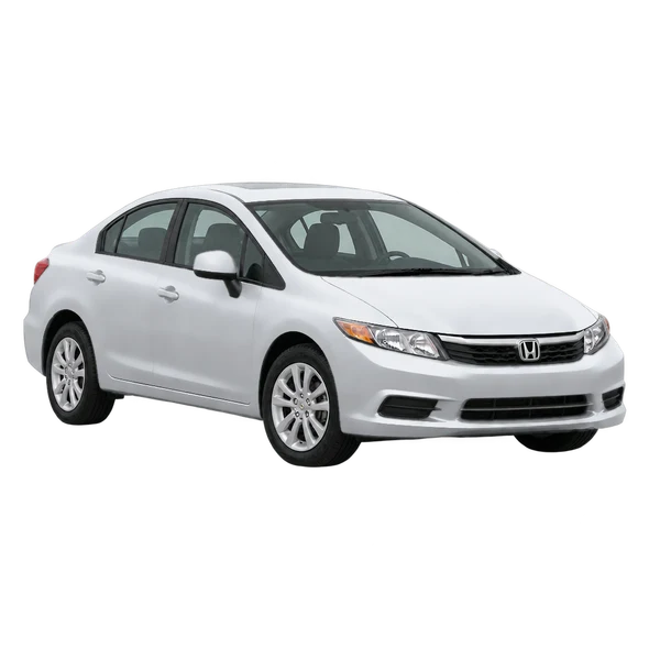 silver 2012 Honda Civic front three-quarter (facing left) view