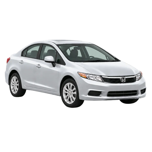 2012 Honda Civic in Silber, Ansicht: Dreiviertelansicht vorne (nach rechts)
