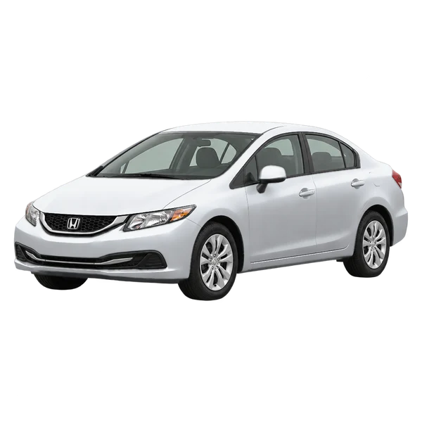 silver 2013 Honda Civic front three-quarter (facing left) view